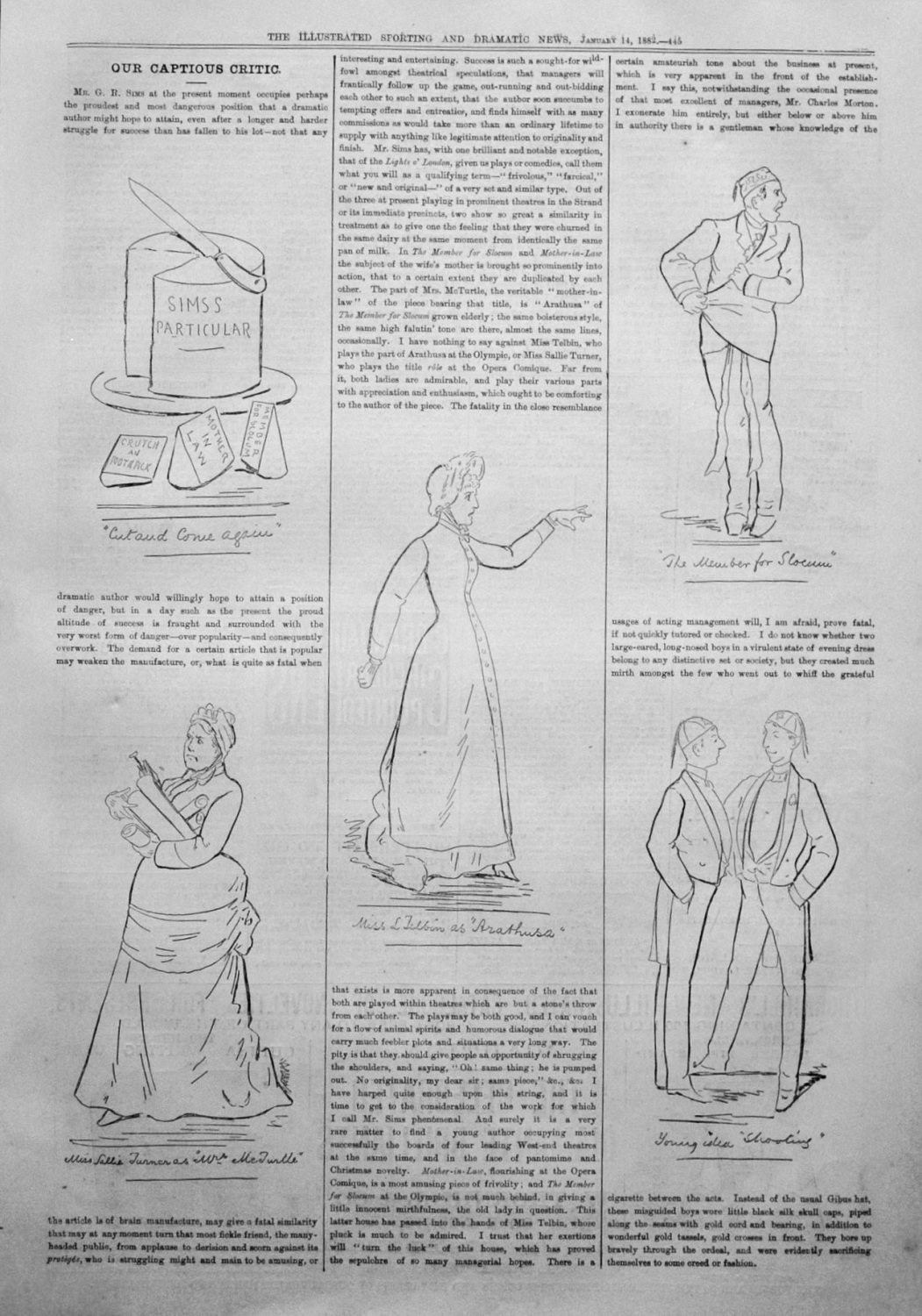 Our Captious Critic,  January 14th, 1882.