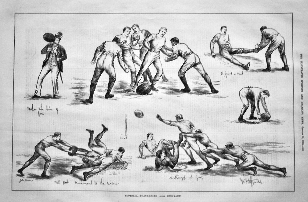 Football- Blackheath versus Richmond. 1882. (Rugby).