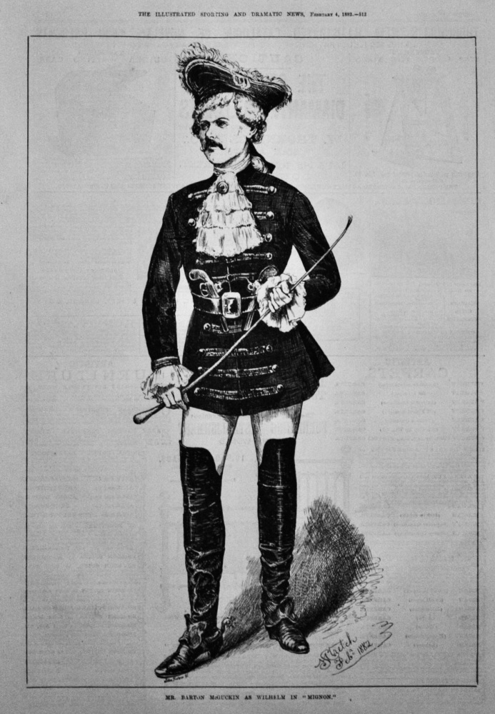 Mr. Barton McGuckin as Wilhelm in "Mignon."  1882.