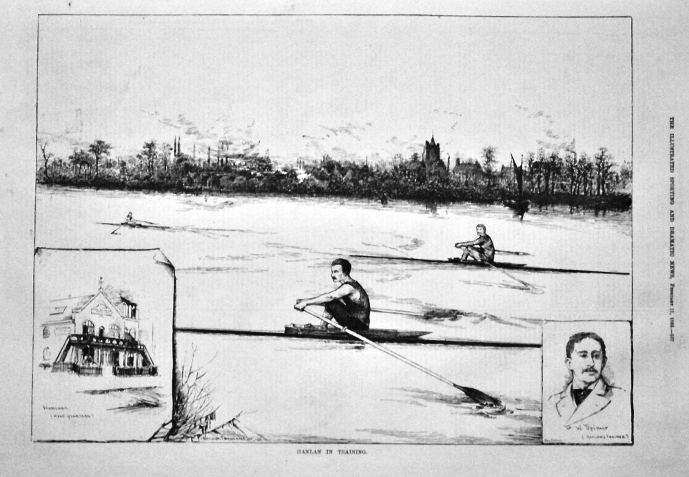 Hanlan in Training.  (Rowing) 1882.