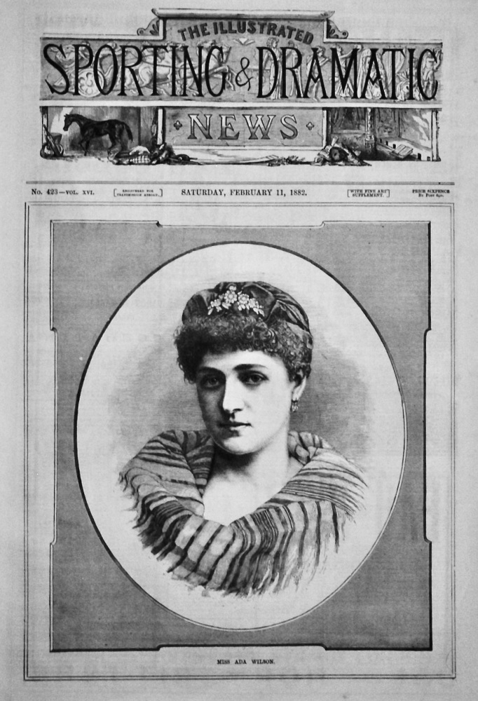 Miss Ada Wilson. (Actress)  1882.