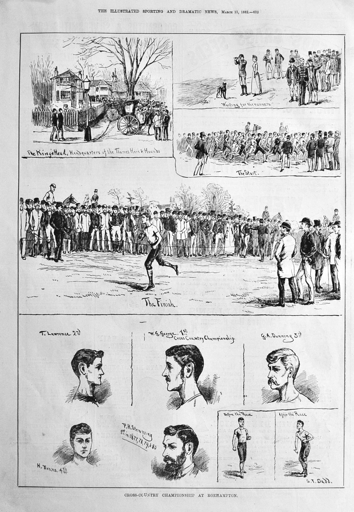 Cross-Country Championship at Roehampton.  1882.