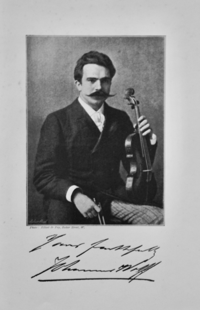 M. Johannes Wolff. (Violinist).  1895.