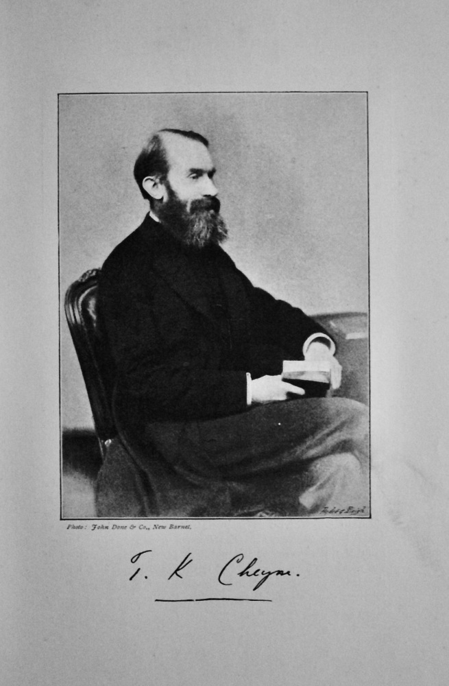 Canon Cheyne, D.D.  1895.