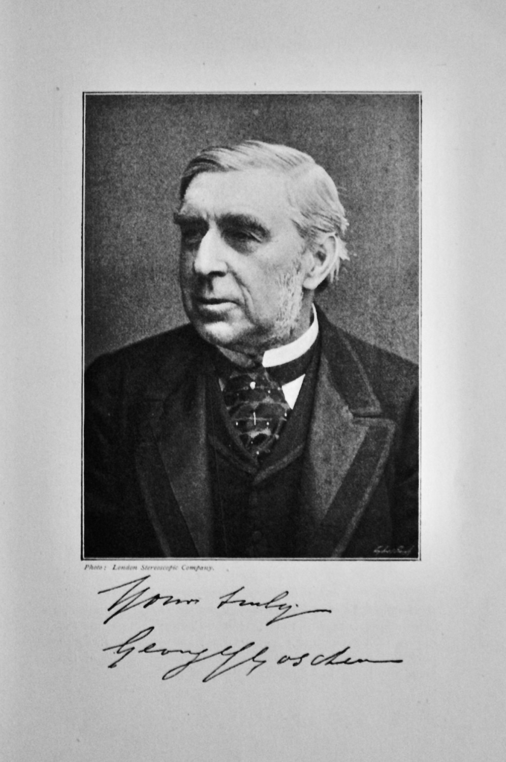 The Right Hon. G. J. Goschen. M.P.  1895.