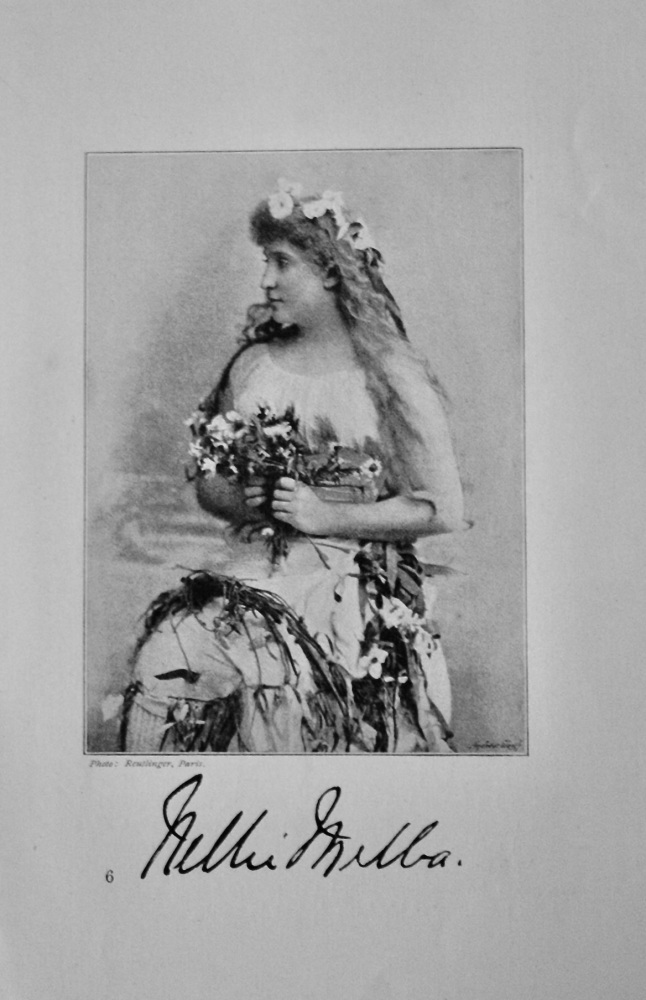 Madame Melba. (Opera Singer)  1895.