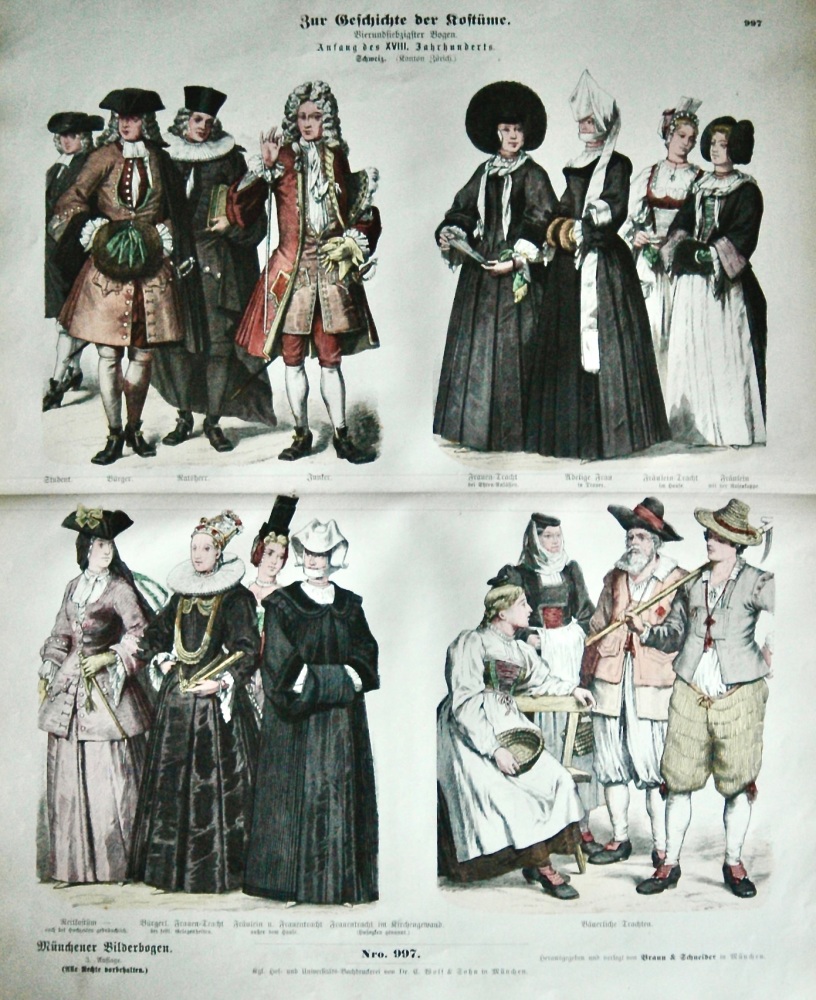 Zur Geschichte Der Costume.  (The History of Costume.)  1870-80c.