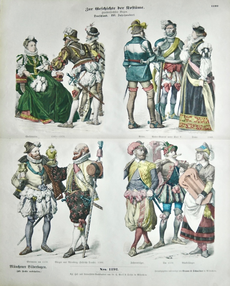 Zur Geschichte Der Costume. (The History of Costume)  1870-80c.