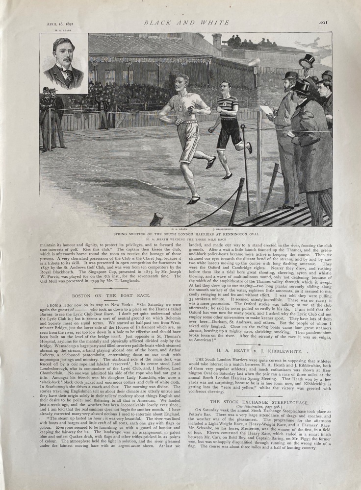 Spring Meeting of the South London Harriers - 1892