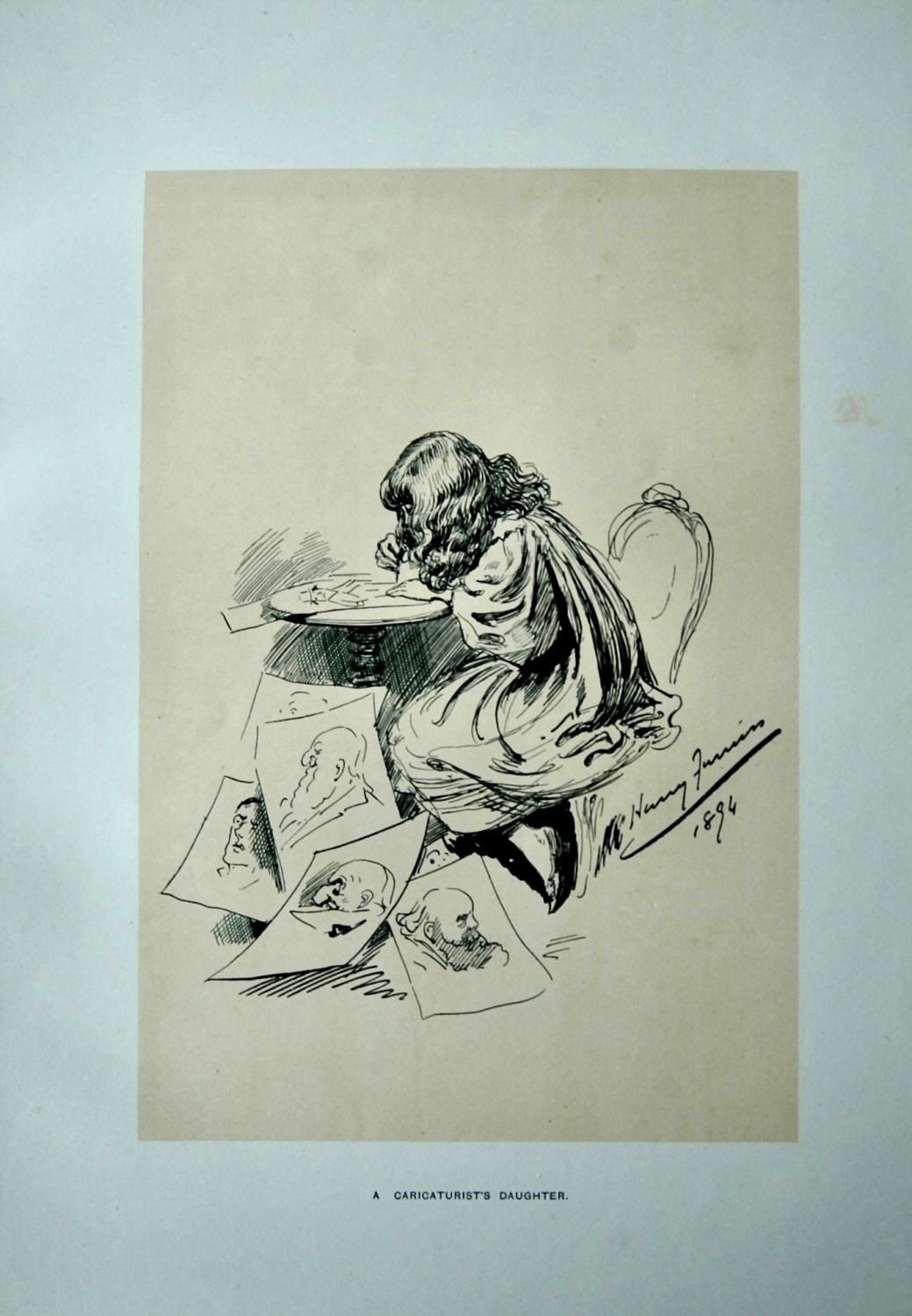 A Caricaturist's Daughter. (By Harry Furniss)  1894.