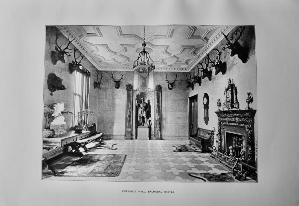 Entrance Hall, Balmoral Castle.  1894.