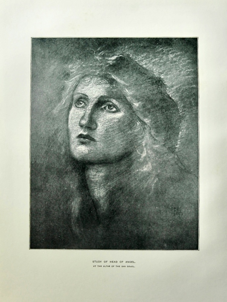 Study of Head of Angel : At the Altar of the San Grael.  1894.