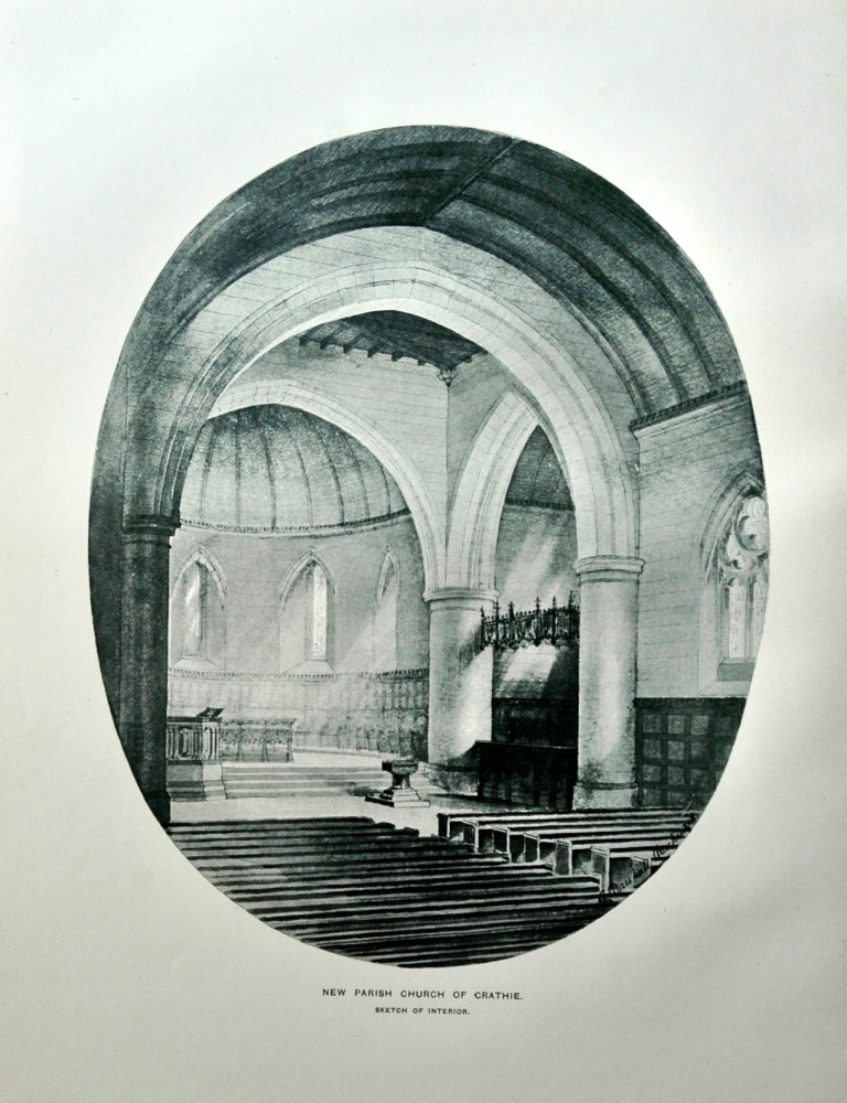 New Parish Church of Crathie. (Sketch of the inside.)  1894.