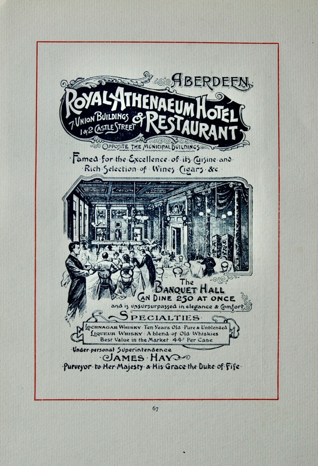 Royal Athenaeum Hotel & Restaurant, 7 Union Buildings 1 & 2 Castle Street, 
