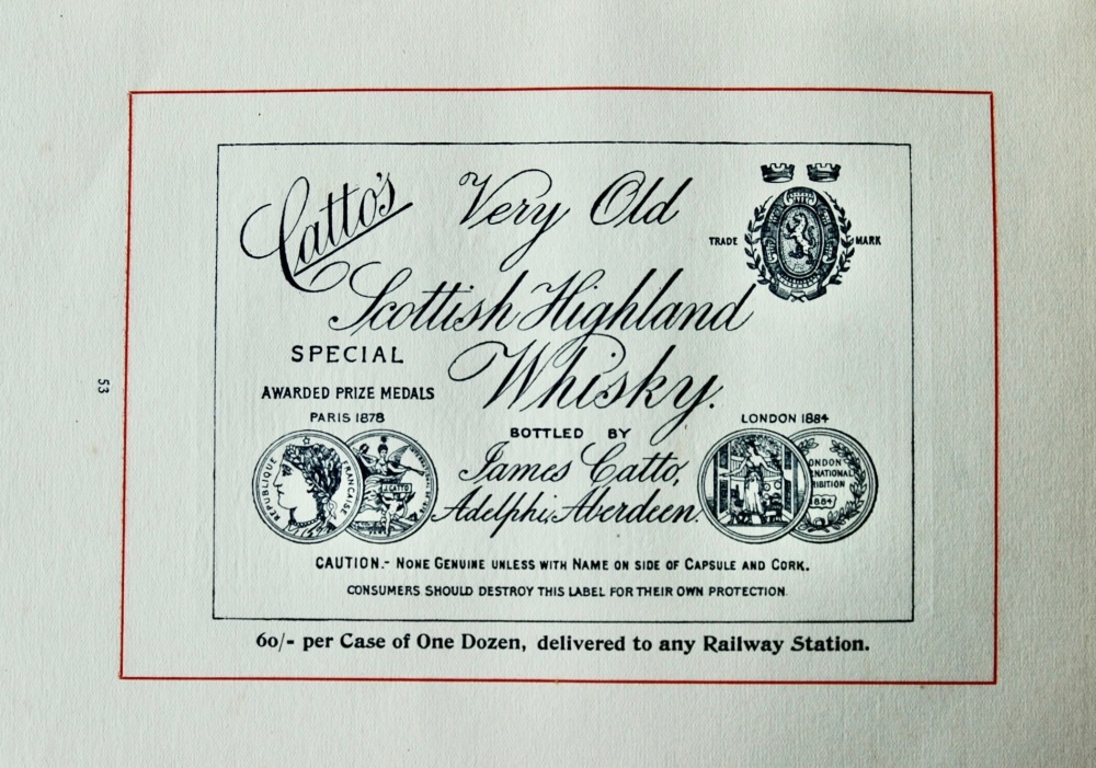 James Catto,  Scottish Highland Whisky. 1894.