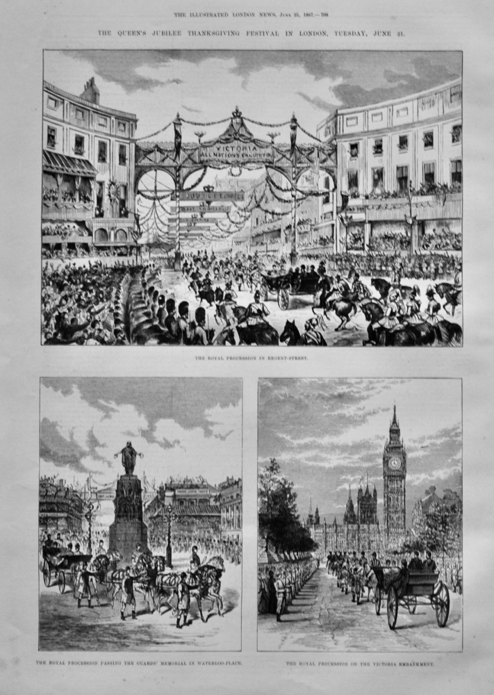 The Queen's Jubilee Thanksgiving Festival in London, Tuesday, June 21st, 1887.