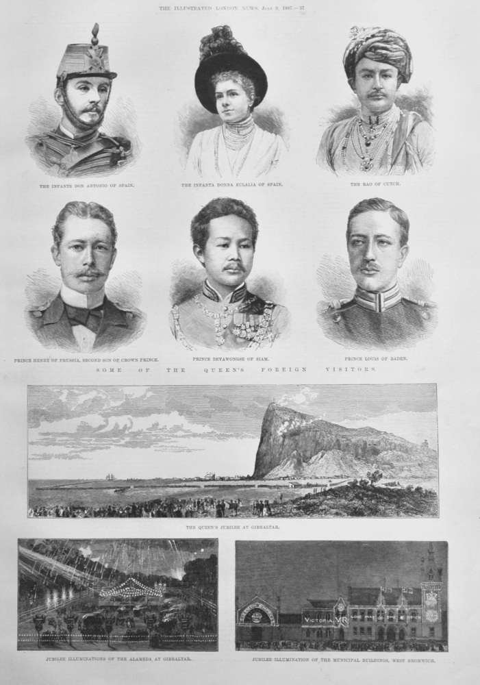 Some of The Queen's Foreign Visitors. ((Queen Victoria's Golden Jubilee)  1887.