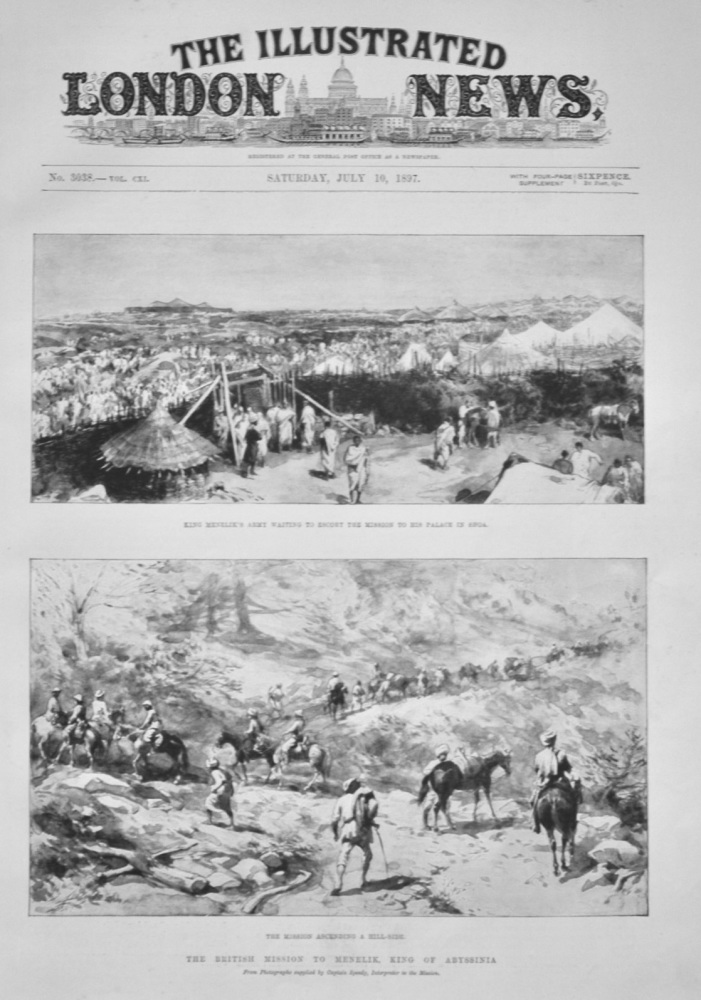 The British Mission to Menelik, King of Abyssinia.  1897.