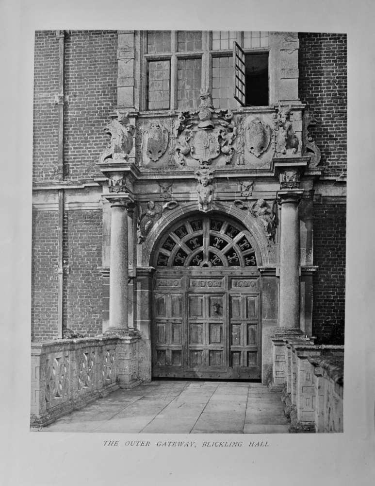 The Outer Gateway, Blickling Hall.  1907.