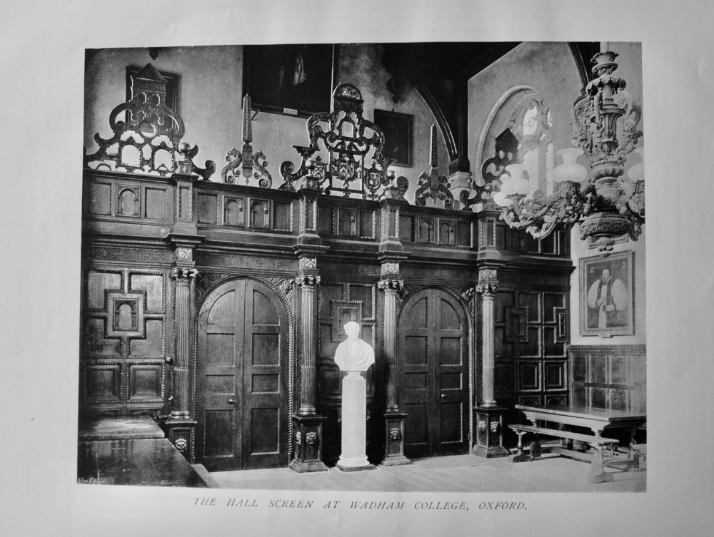 The Hall Screen at Wadham College, Oxford.  1907.