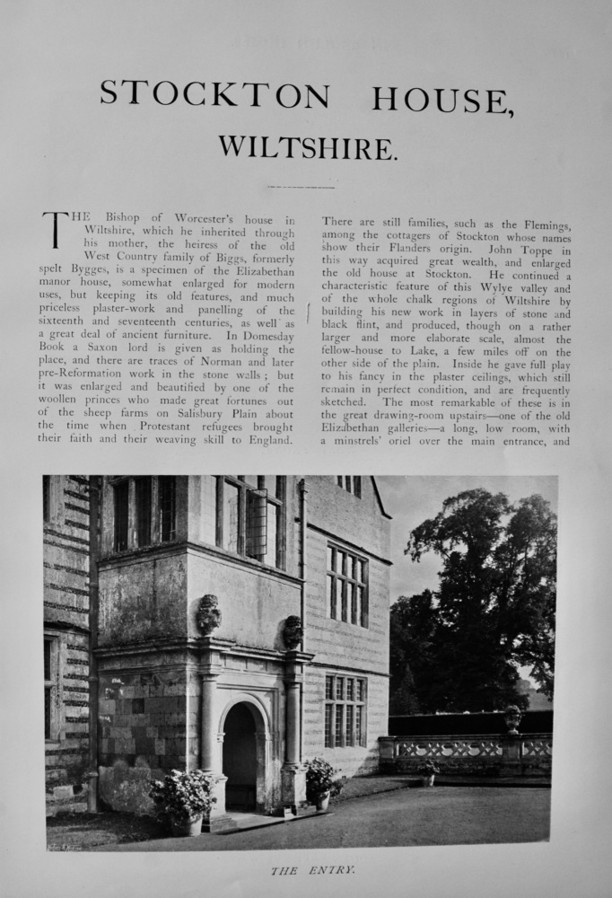 Stockton House, Wiltshire.  1907.