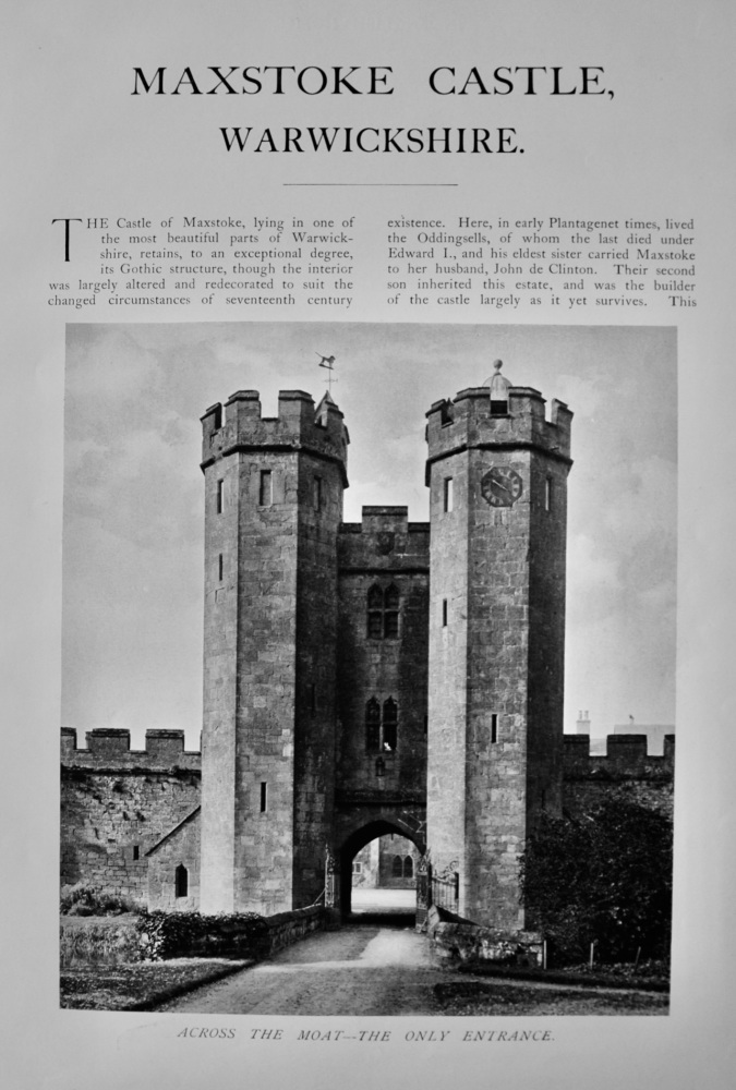 Maxstoke Castle,  Warwickshire.  1907.