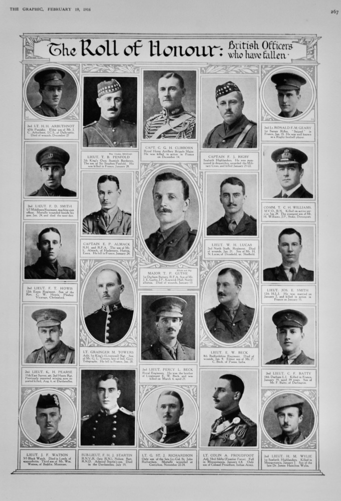 The Roll of Honour.  February 19th, 1916.