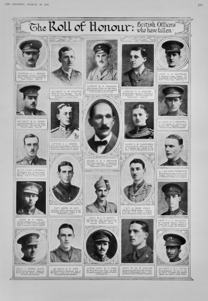 The Roll of Honour.  March 18th, 1916.