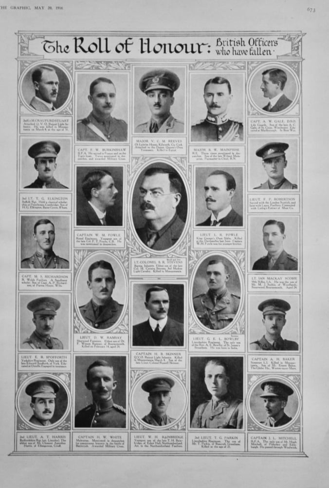 The Roll of Honour.  May 20th, 1916.