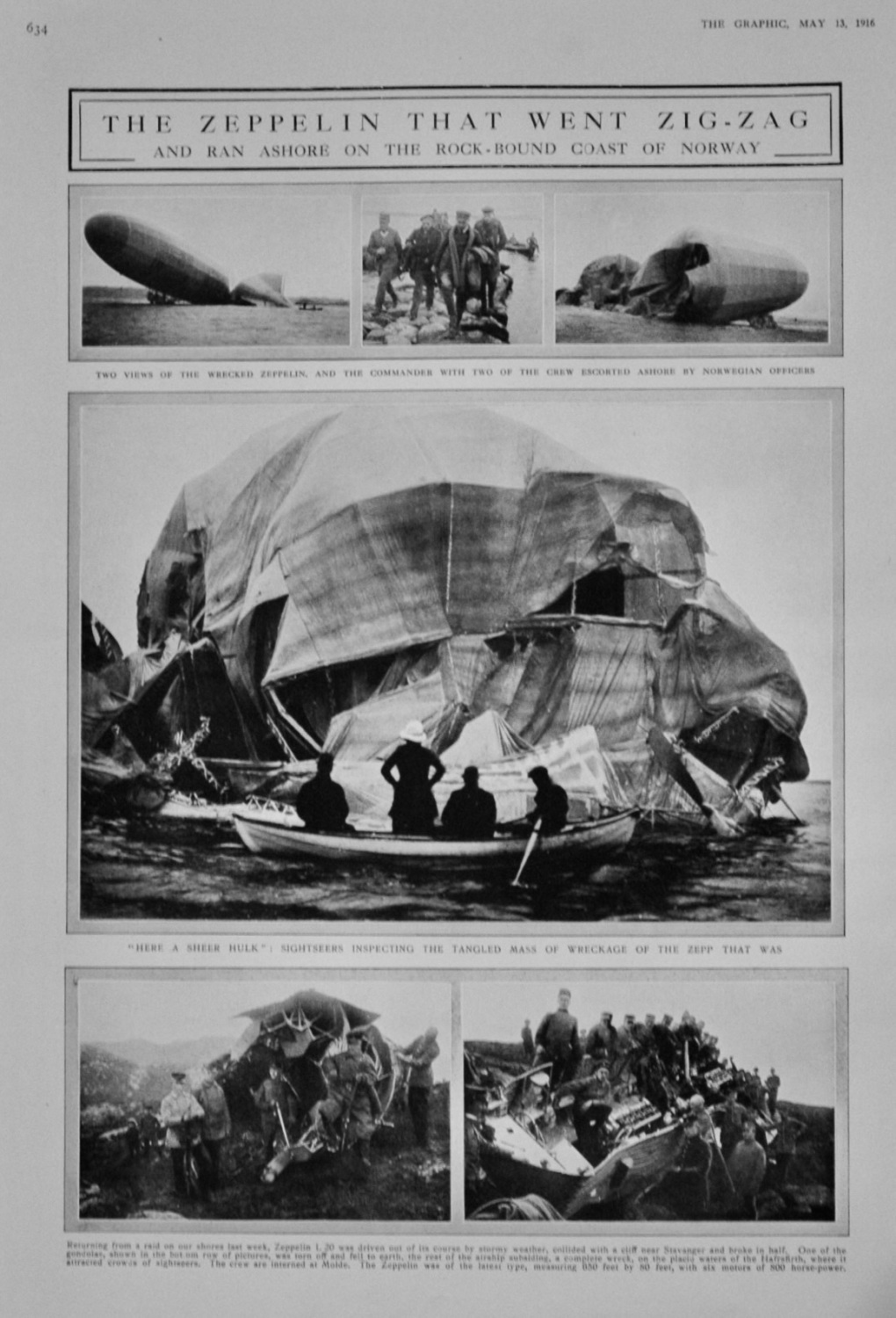The Zeppelin that went Zig - Zag and ran ashore on the Rock-Bound Coast of 