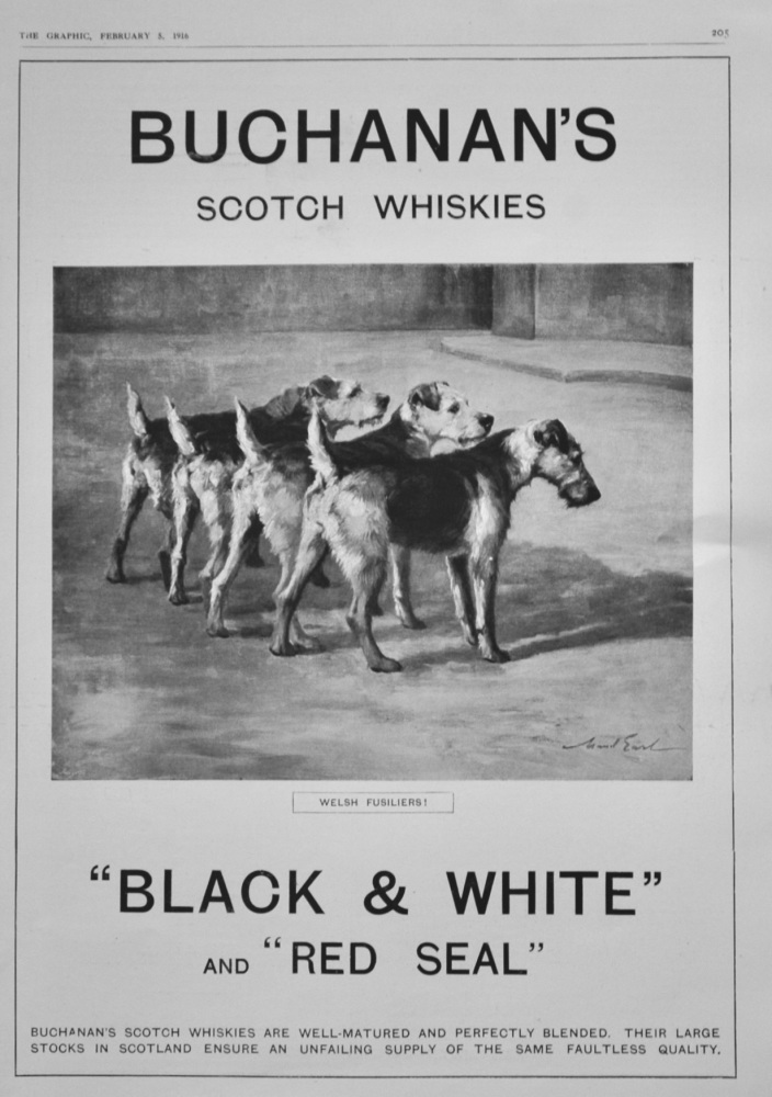 Buchanan's Scotch Whiskies.  1916.