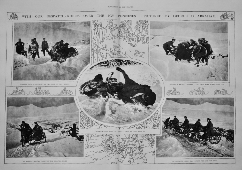 The British Alpini :  Despatch Riders in the Pennines.  1916.