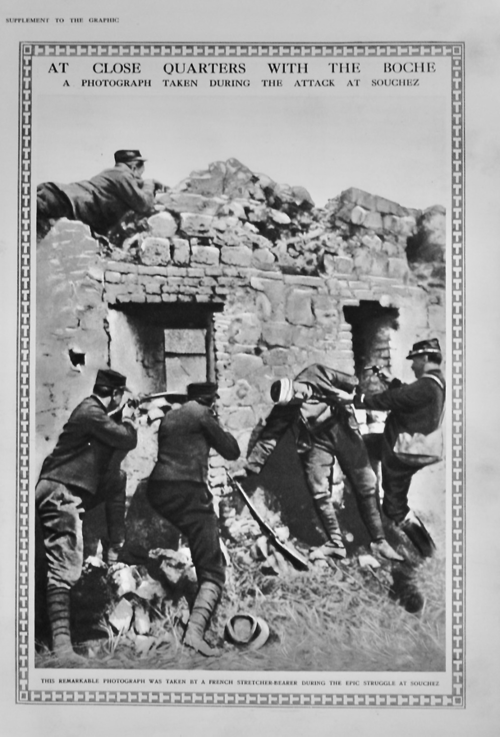At Close Quarters with the Boche  :  A Photograph taken During the Attack a