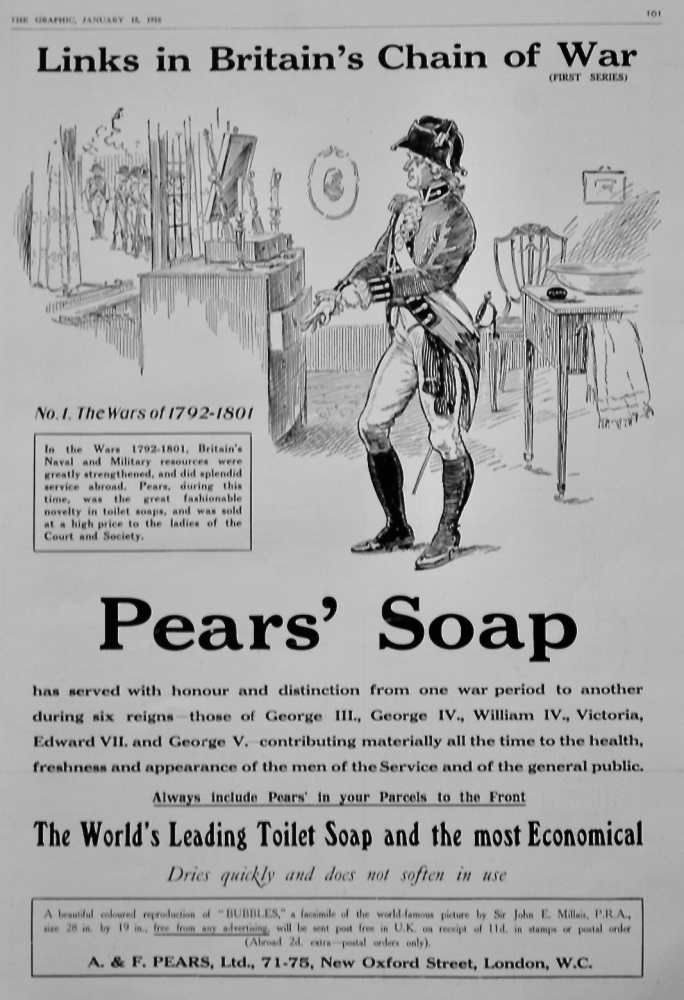 Pears' Soap. 1916.