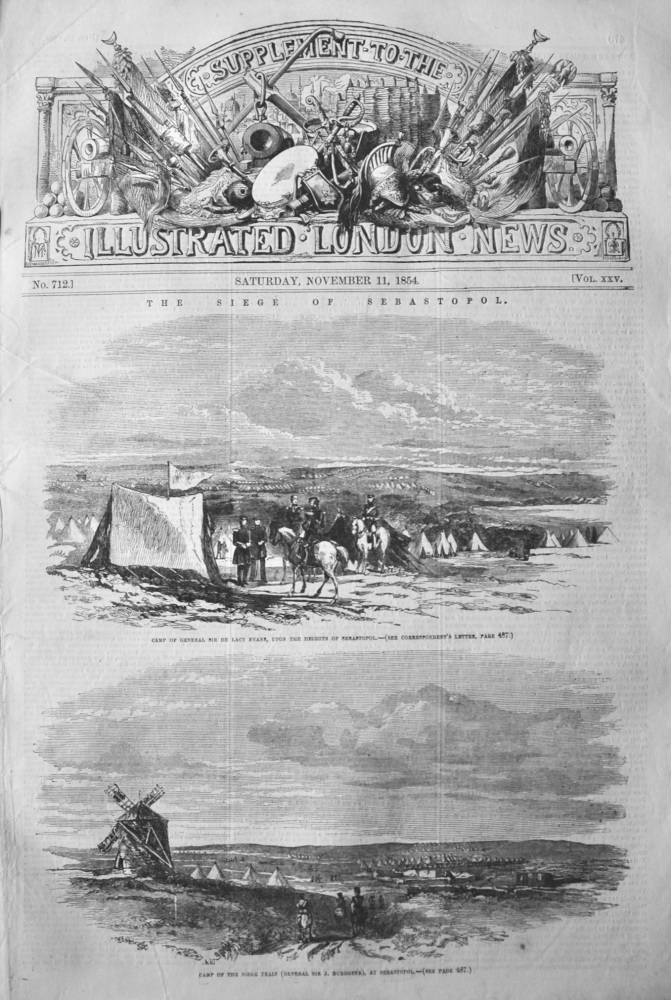 Illustrated London News, November 11th, 1854.  (Supplement).