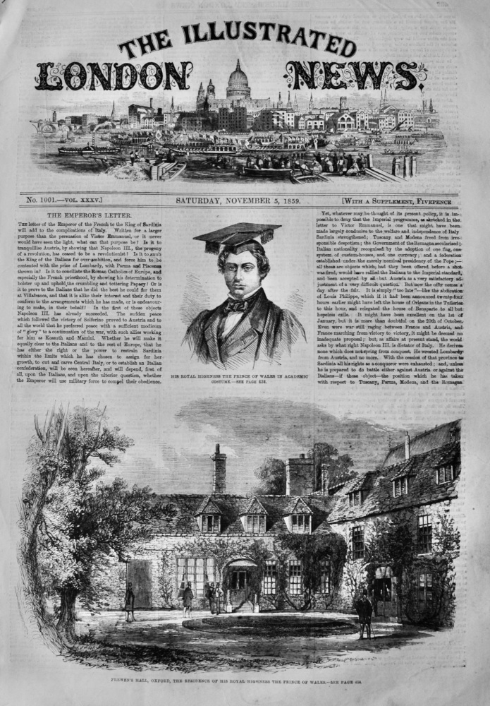Illustrated London News, November 5th, 1859.