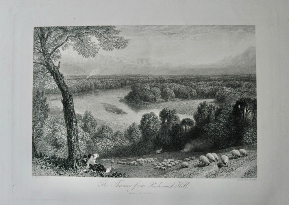The Thames from Richmond Hill.  1881.