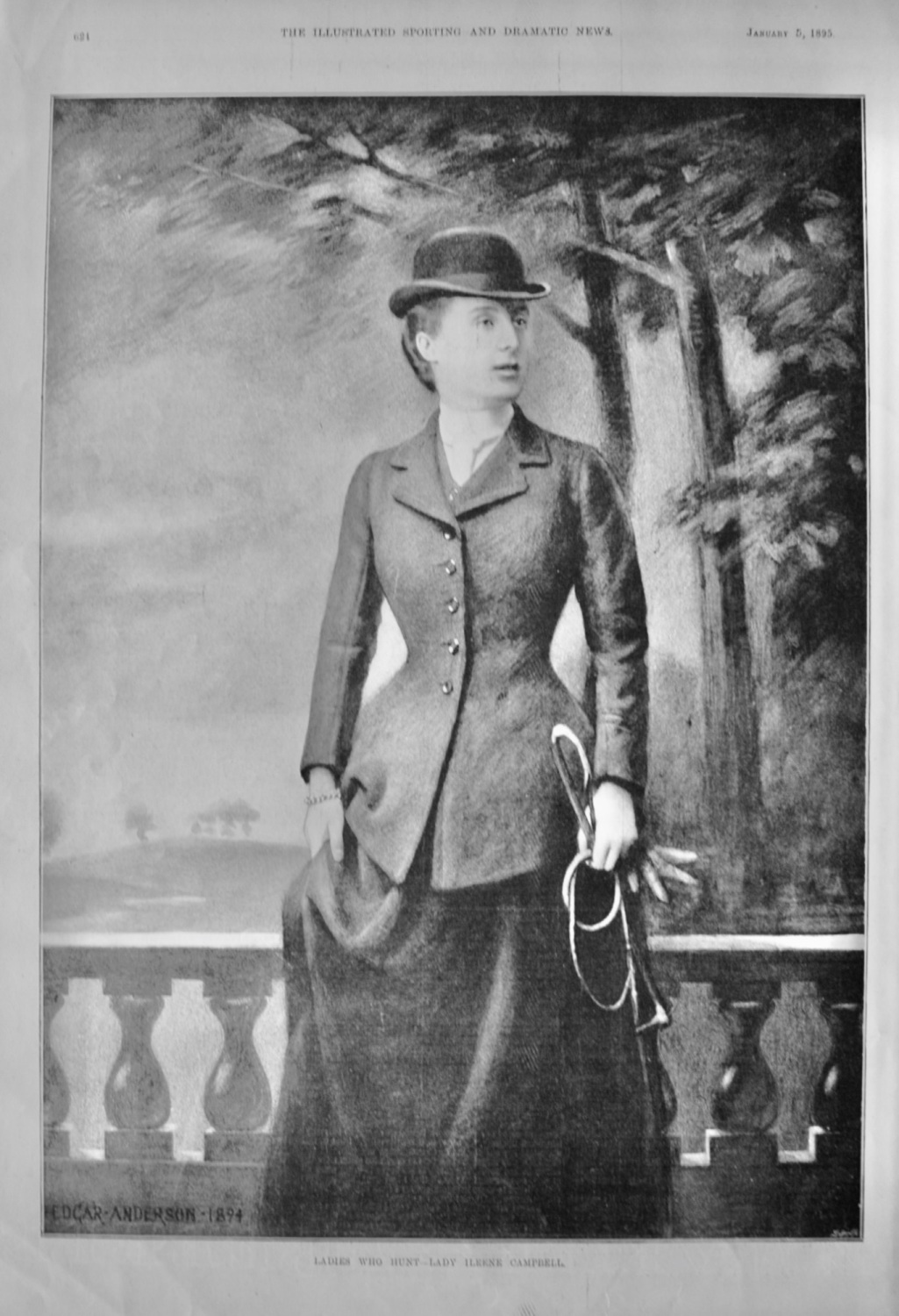 Ladies Who Hunt - Lady Ileene Campbell.  1895.