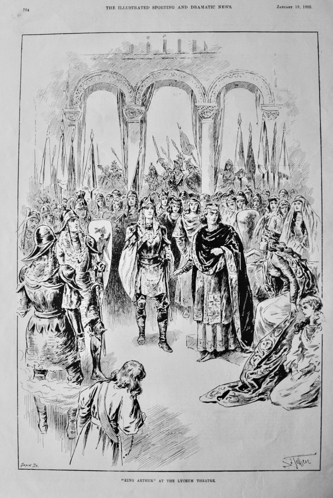 "King Arthur" at the Lyceum Theatre.  1895.