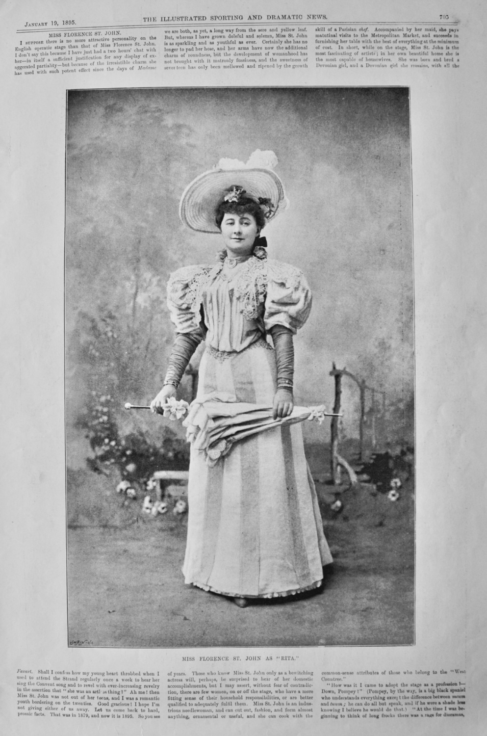 Miss Florence St. John.  1895.