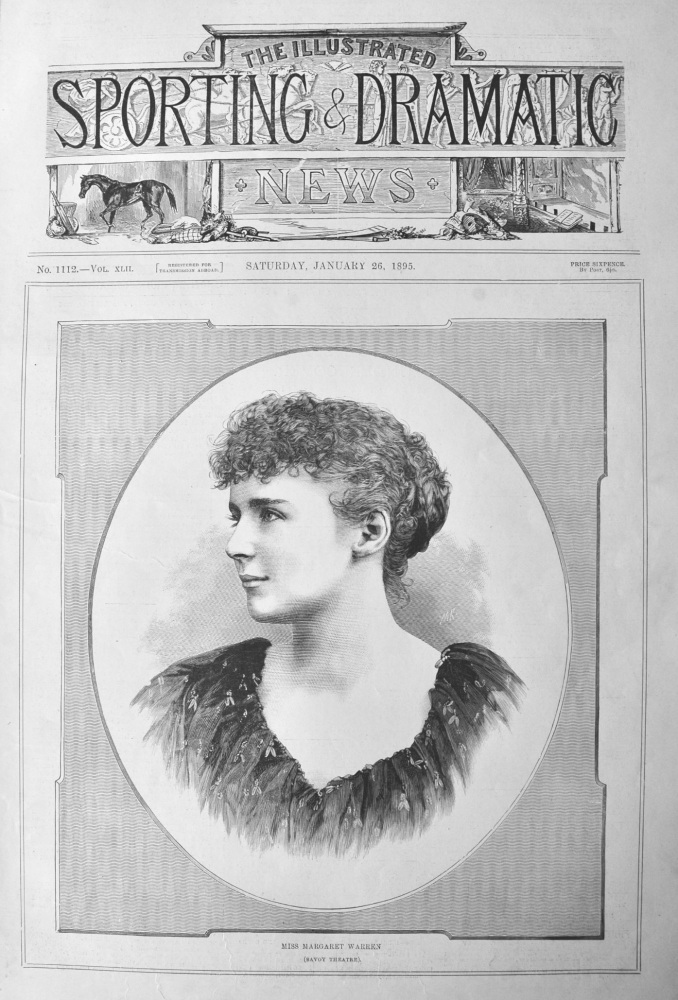 Miss Margaret Warren. (Savoy Theatre).  1895.