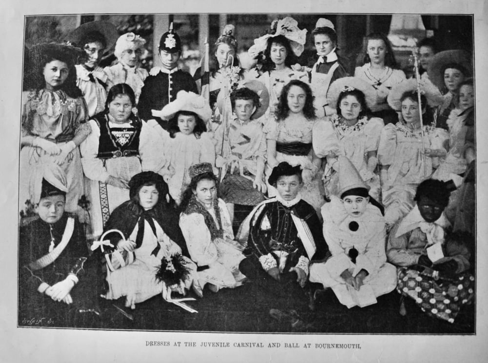 Dresses at the Juvenile Carnival and Ball at Bournemouth.  1895.