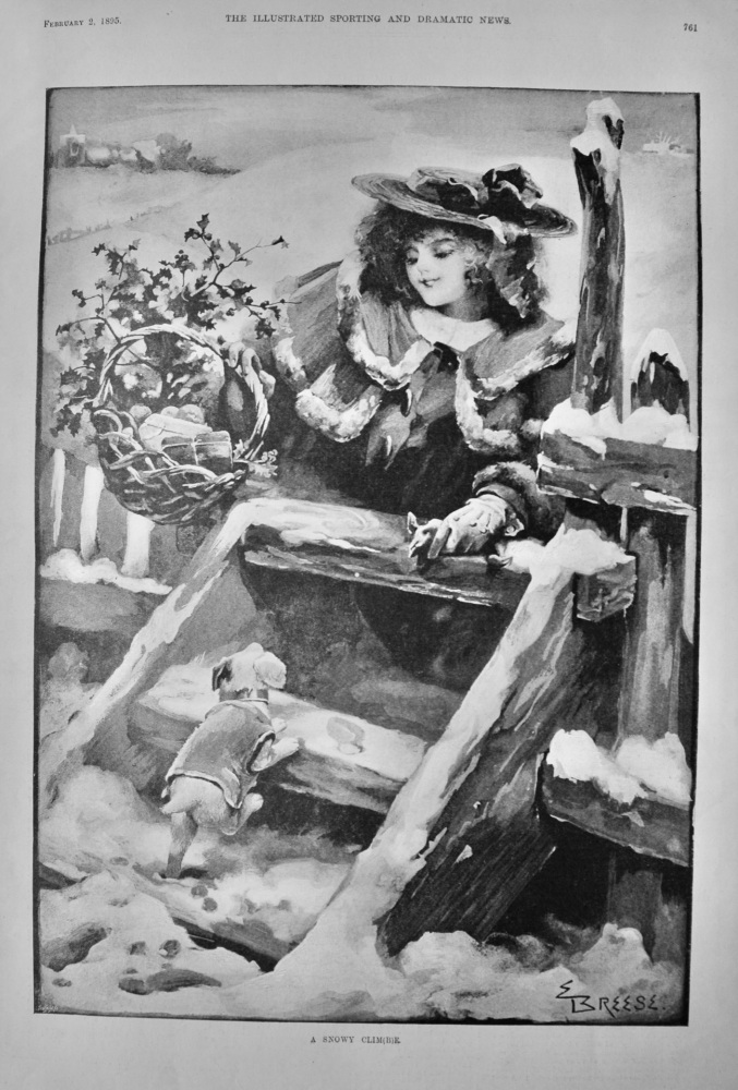 "A Snowy Climber."  1885.