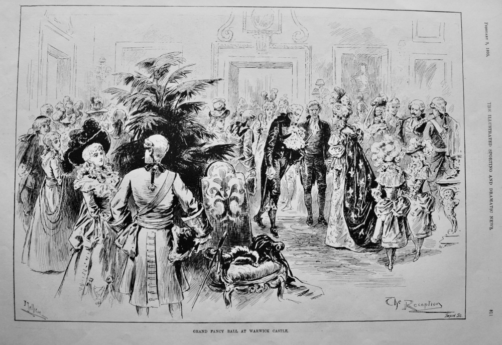 Grand Fancy Ball at Warwick Castle.  1895.