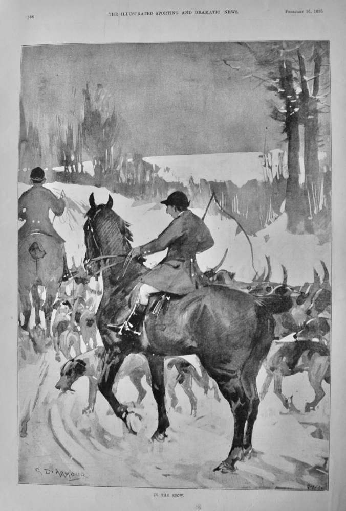 In the Snow. (Hunting).  1895.