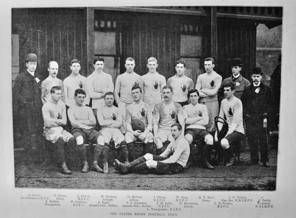 The Ulster Rugby Football Team.  1895.