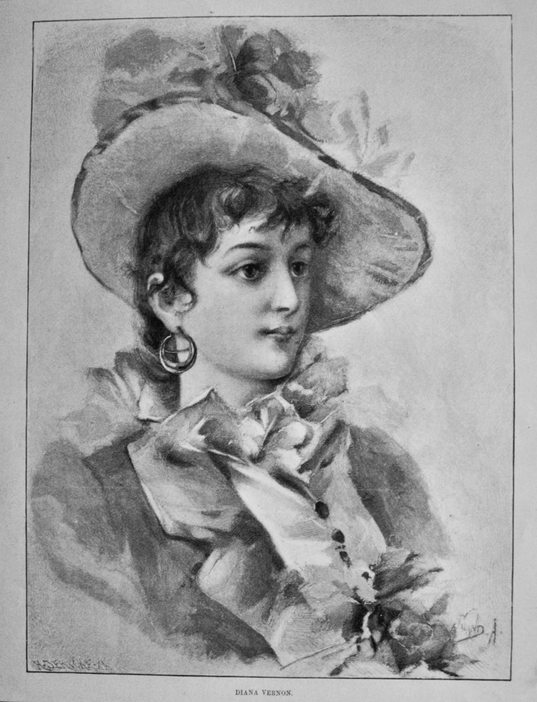 Diana Vernon.  (From the Novel 'Rob Roy') 1895.