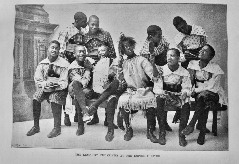 The Kentucky Piccaninies at the Empire Theatre.  1895.