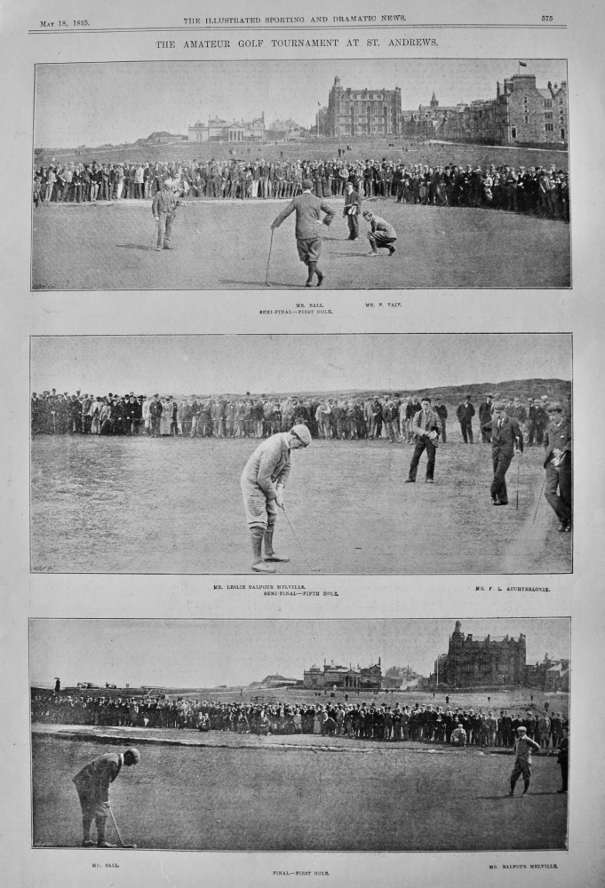 The Amateur Golf Tournament at St. Andrews.  1895.