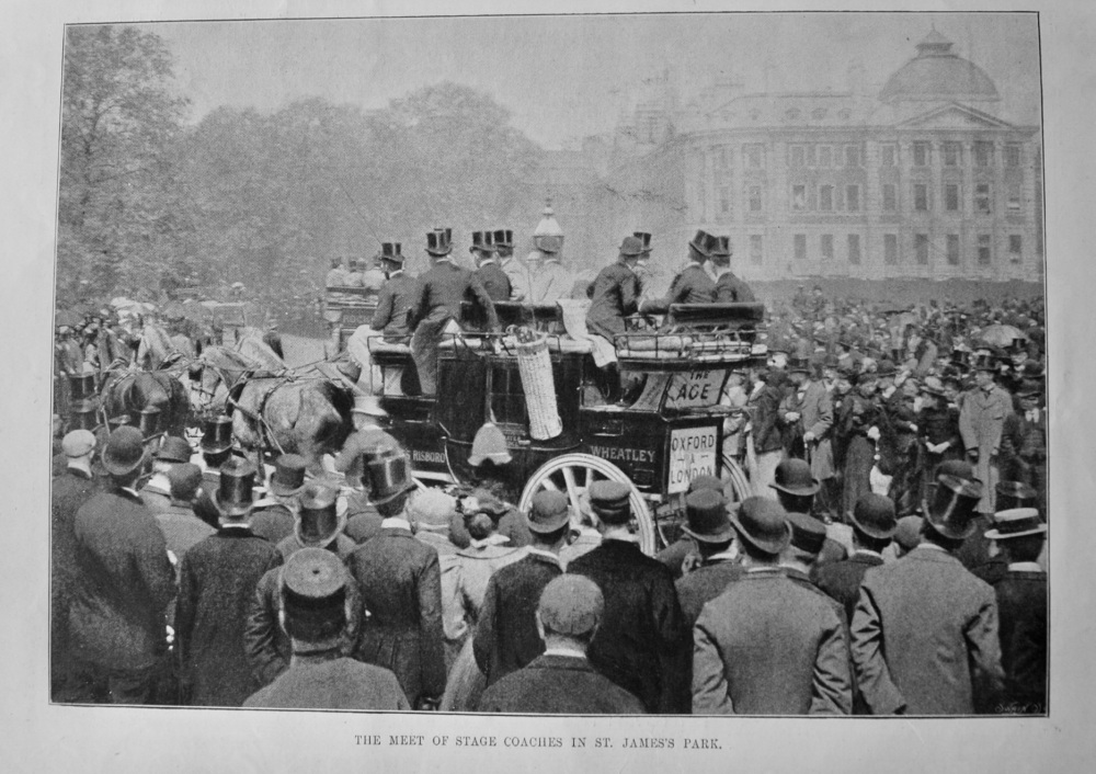 A Meet of Stage Coaches in St. James's Park.  1895.
